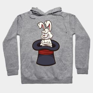 Evil White Bunny In Magician Hat Hoodie